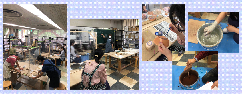 2019年初心者陶芸教室・秋の教室の作陶風景